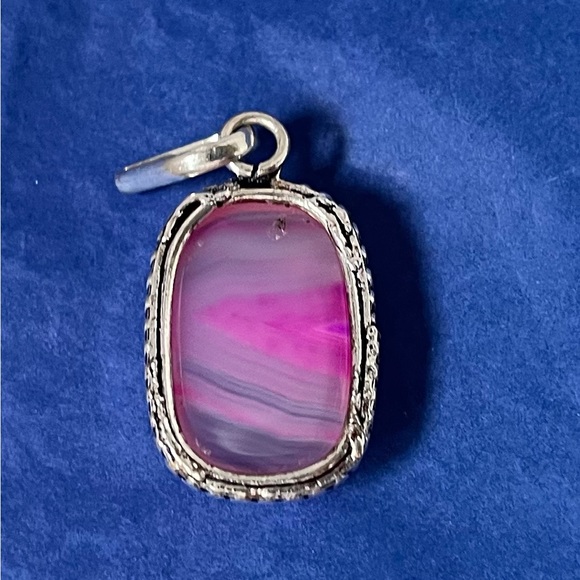 Pink silver tone pendant jewelry - Picture 7 of 14